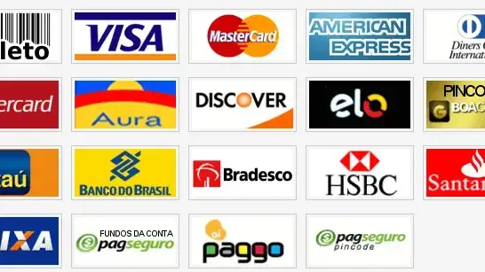meios de pagamento, visa, mastercard, elo, bradesco, banco do brasil, bb, pagseguro